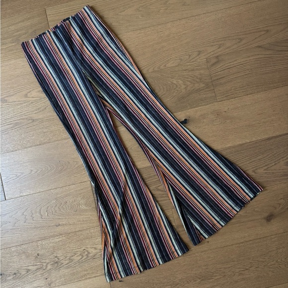 Free People Kitty Flare Striped Wide Leg Pants - Size XS - Like New - Picture 2 of 12